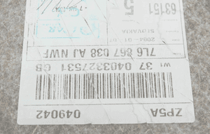 Tapicerka bagaznika kpl vw touareg i axq 7L 04 8