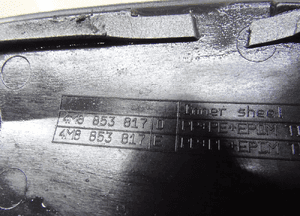 Listwa błotnika lewa tył tylna audi Q8 4M8 4M8853817D llu 7