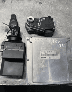 MERCEDES sterownik komputer ECU A6121534479  0281010912 zestaw stacyjka klucz Rygiel 2,7 cdi 1