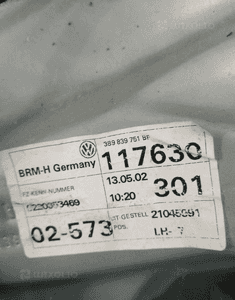 Mechanizm podnośnik szyby lewy tył VW Passat B5 3B9839751BF 4