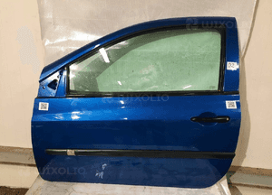 } DRZWI PRZÓD PRZEDNIE LEWE DO RENAULT CLIO 3 III 3D 3 DRZWI TERNA NIEBIESKIE 1