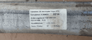 Belka wzmocnienie zderzaka tył tylna Mercedes W209 A2096100214 5