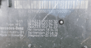 Moduł sterownik klapy mercedes c W206 s W223 eqe V295 A2239003530 5