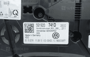 Licznik zegary vw golf vii 7 5G 43560KM 5G1920741D 8
