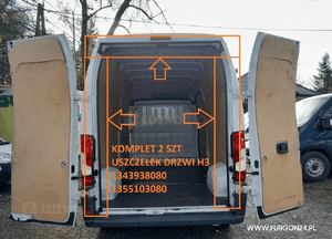 Uszczelka drzwi tylne kpl H3 ducato jumper boxer movano 06-23 1343938080, 1355103080 1