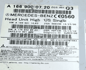 Mercedes-Benz W166 Radio Nawigacja Multimedia High US A1669000720 6
