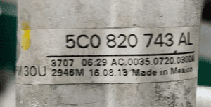 Przewód klimatyzacji volkswagen jetta vi 5C 1.4 hybryda 5C0820743AL 2010-18 6