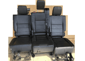 Tylna kanapa skórzana czarna siedzenia LAND ROVER DISCOVERY 3 III 2