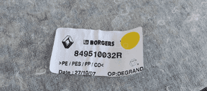 Tapicerka boczek bagażnika lewy tył Renault Laguna III Kombi 749880029R 849510032R 8