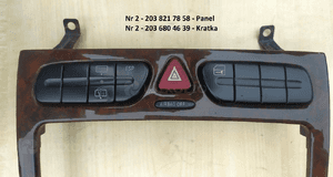 MERCEDES C 203 CLK 209 panel ramka radia navi siedzeń awaryjnych 7