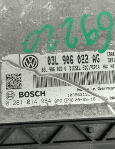 KOMPUTER SILNIKA VW SKODA SEAT AUDI 03L906022AG FV 2