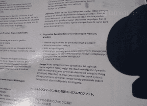 DYWANIKI WELUROWE PRZÓD VW TRANSPORTER T6 NOWE 7L1061275 2020- ORYGINAŁ 3