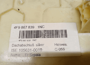 Osłona tapicerka podsufitki Audi A6 C6 Kombi 4F9867839 5