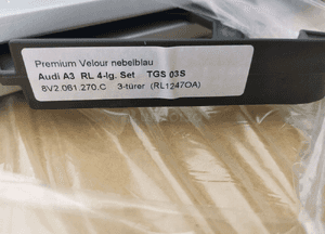 Dywaniki welurowe Audi A3 8V2061270C RL 2