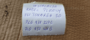 Klema plusowa kabel przewód VW Touareg 7L0937401B 7L6971227C 10
