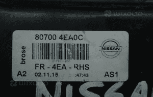 Mechanizm szyby prawy przód nissan qashqai  80700-4EA0C 4