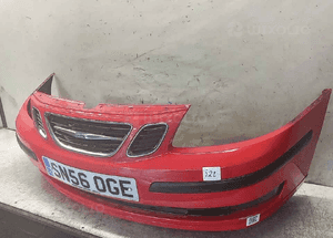 Zderzak przód przedni do saab 9-3 halogeny czerwony 3