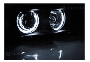 Lampy reflektory do bmw E39 od 1995 do 2000 roku białe ringi ccfl H7 gratis 4