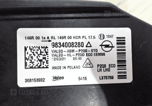 Opel mokka led lampa lewa przód nowe 9834008280 9