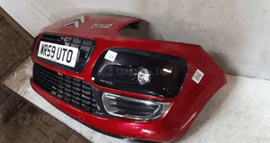 Zderzak przód przedni citroen C3 picasso kjcc bordo bordowy halogeny 3