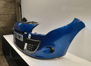 Zderzak przód przedni renault megane 3 iii terna błękitny niebieski halogeny 3