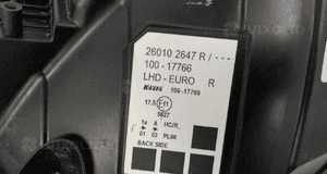 RENAULT KANGOO II LIFT lampa prawa przednia prawy przód 260102647R brak zamocowań Europa 6