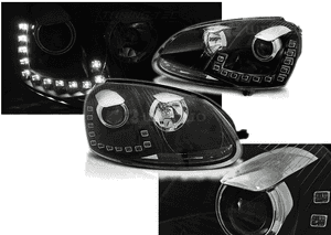 Lampy reflektory vw golf v 5 03-09 do dziennej drl 1