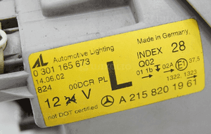 Reflektor lampa bi xenon mercedes cl W215 lift eu 7