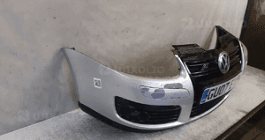 Zderzak przód przedni volkswagen vw golf gt + halogeny + grill LA7W srebrny 4