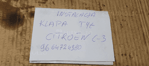 Instalacja wiązka elektryczna klapy bagażnika Citroen C3 I 9664724980 8