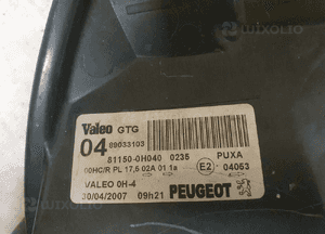 * LAMPA PRZEDNIA LEWA PRZÓD LEWO PEUGEOT 107 6
