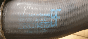 Przewód wąż rura intercoolera VW Passat B6 3C0 2.0 TDI 3C0145832D 5