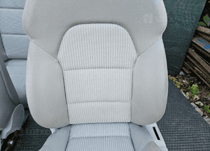 Fotele Elektryczne S-Line Welur Jasne Platin Hell Kanapa Nieskładana Niepodgrzewane Audi A4 B6 B7 Sedan Komplet 6