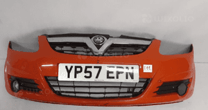 } ZDERZAK PRZÓD PRZEDNI DO OPEL CORSA D Y547 CZERWONY HALOGENY 1