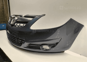 } ZDERZAK PRZÓD PRZEDNI OPEL CORSA D Z168 SZARY POPIELATY HALOGENY 3