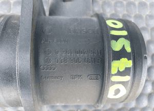 Przeplywka 0281002531 038906461B Przeplywomierz Czujnik Powietrza 1.9 TDI Diesel Audi VW Skoda Seat BOSCH 2