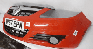 } ZDERZAK PRZÓD PRZEDNI DO OPEL CORSA D Y547 CZERWONY HALOGENY 3