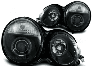 LAMPY REFLEKTORY DO MERCEDES W210 E-KLASA OD 1995 DO 05.1999 RINGI LED BLK 2