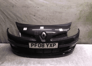 ^ ZDERZAK PRZÓD PRZEDNI DO RENAULT CLIO III 3 NV676 CZARNY HALOGENY 1