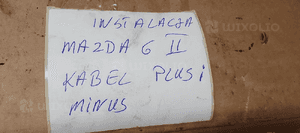 Instalacja klema plusowa wiązka kable Mazda 6 II 9