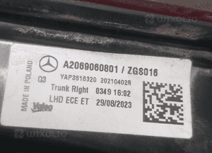 Lampa tył prawa mercedes c klasa W206 kombi led A2069060801 4