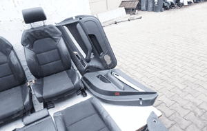 FOTELE SIEDZENIA PÓŁ SKÓRA S-LINE SKŁADANE MANUALNE AUDI A6 C6 4