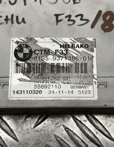 Bmw F33 F83 cabrio sterownik moduł dachu 9371386 10
