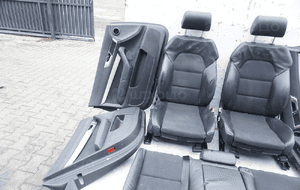 FOTELE SIEDZENIA PÓŁ SKÓRA S-LINE SKŁADANE MANUALNE AUDI A6 C6 3