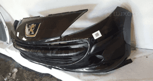 ) ZDERZAK PRZÓD PRZEDNI DO PEUGEOT 207 EXLD CZARNY HALOGENY 4