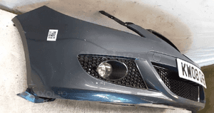 ^ ZDERZAK PRZÓD PRZEDNI SEAT LEON 2 II SZARY GRAFIT LW7Z HALOGENY 3