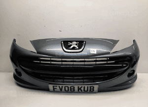 ^ ZDERZAK PRZÓD PRZEDNI PEUGEOT 207 EZWD SZARY HALOGENY 1