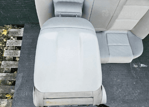 Fotele Elektryczne S-Line Welur Jasne Platin Hell Kanapa Nieskładana Niepodgrzewane Audi A4 B6 B7 Sedan Komplet 23