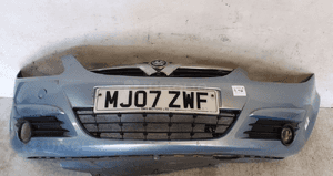 * ZDERZAK PRZÓD PRZEDNI OPEL CORSA D Z21C BŁĘKITNY HALOGENY 1