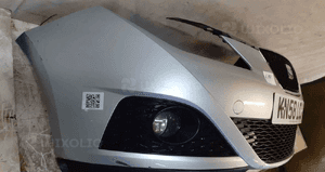 $ ZDERZAK PRZÓD PRZEDNI SEAT IBIZA 4 IV HALOGENY SREBRNY LS7Y 4